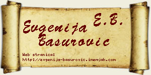 Evgenija Basurović vizit kartica